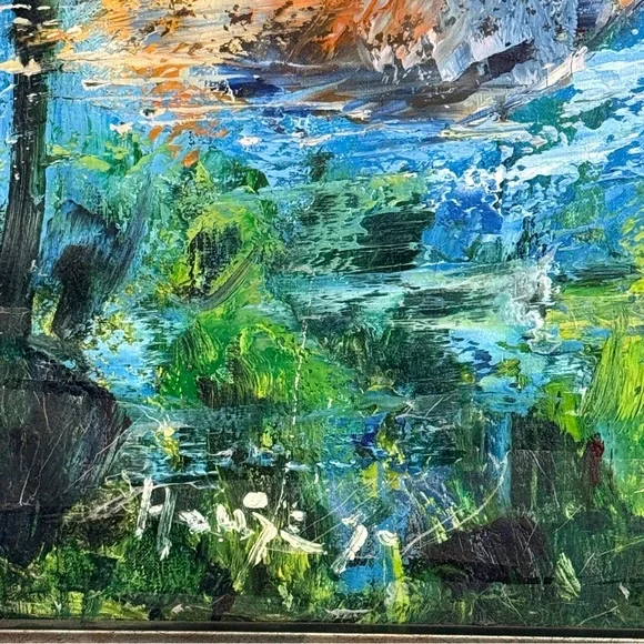 🆕 “Koi Serenity” Orig Oil Painting on Canvas Signed by Artist 🧑‍🎨 Harmony - Picture 2 of 16